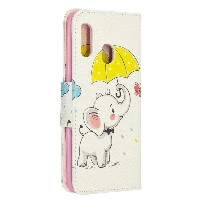 Folio Deksel Samsung Galaxy A20e Elefantbarn Anti-fall