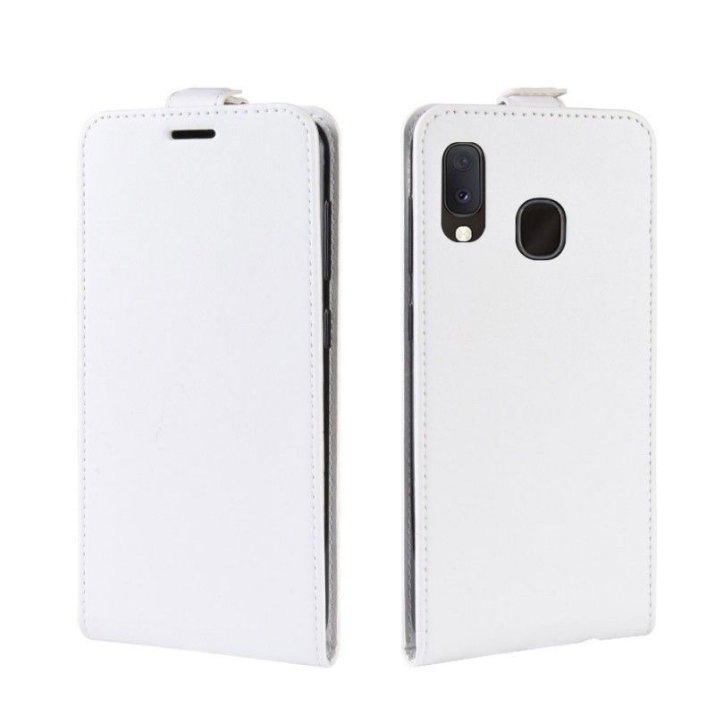 Folio Deksel Samsung Galaxy A20e Svart Sammenleggbar Skinneffekt
