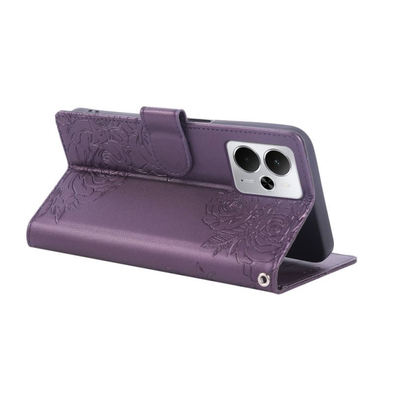 Folio Deksel Realme 14t 5g Blondeblomster Beskyttelse Deksel