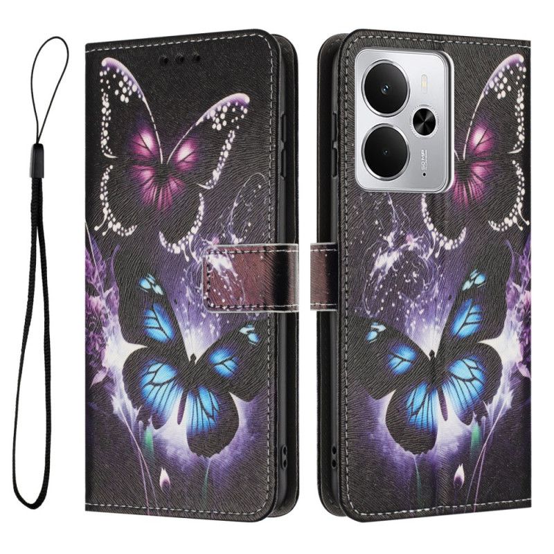 Folio Deksel Realme 14t 5g To Sommerfugler