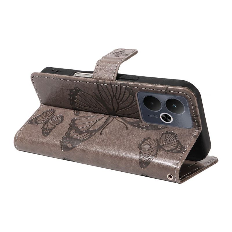 Folio Deksel Til Realme 14t 5g Kjempestore Sommerfugler