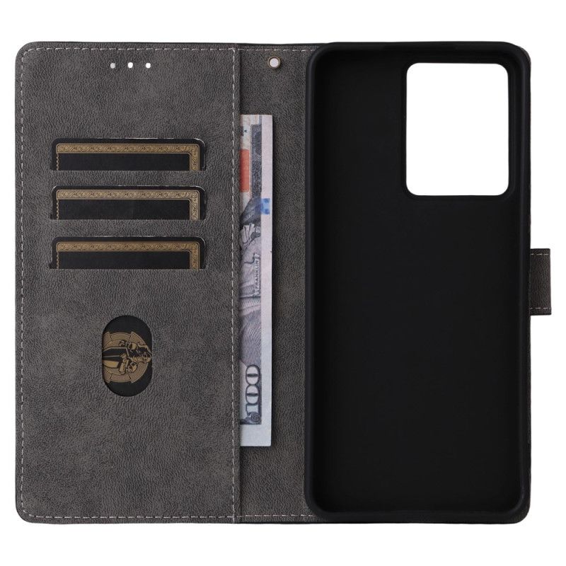 Lærdeksel Folio Deksel Realme 14t 5g Mobildeksel Rfid-beskyttelse Semsket Skinneffekt