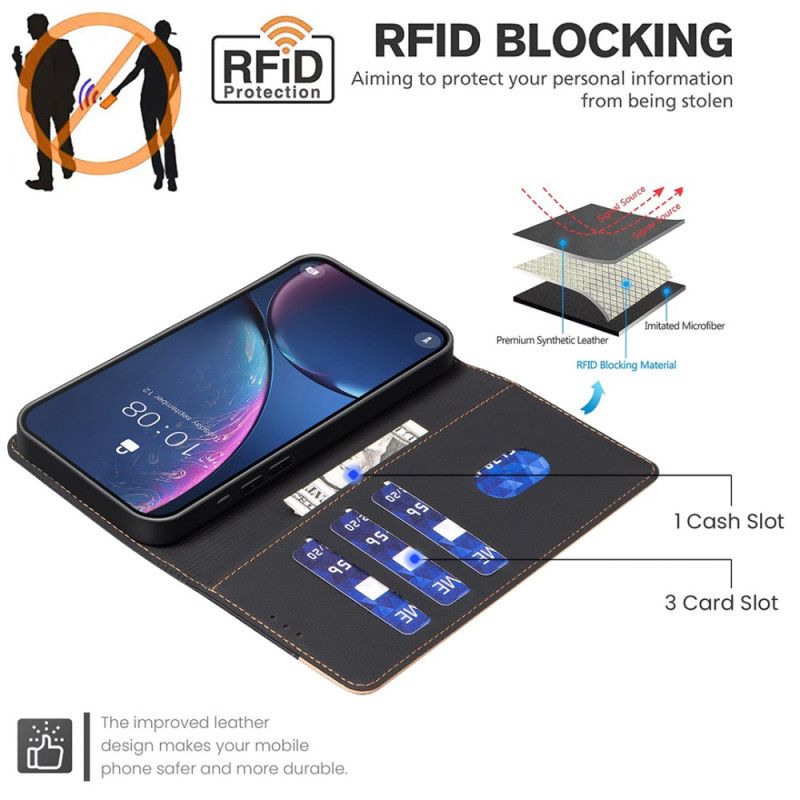 Folio Deksel Oppo Reno 13f 4g / 5g / 13 Fs 5g Tofarget Binfen-farge Beskyttelse Deksel