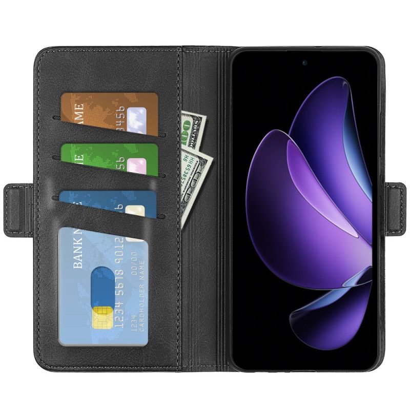 Folio Deksel Til Oppo Reno 13f 4g / 5g / 13 Fs 5g Dobbel Lås