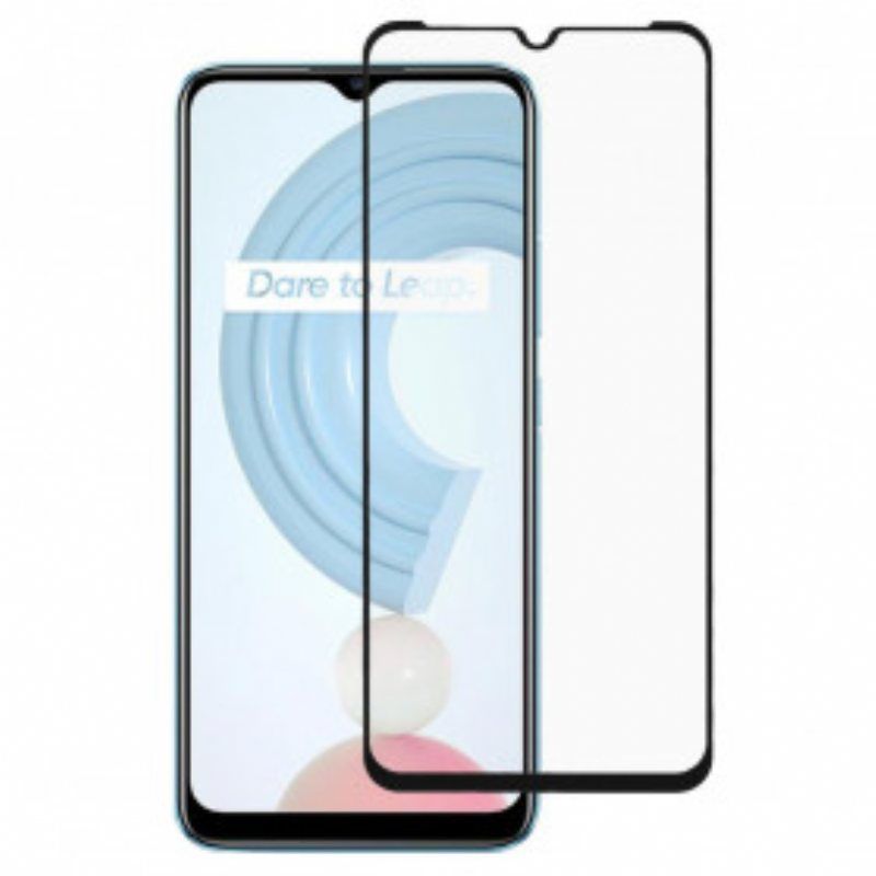 Realme C21 Black Edge Skjermbeskytter I Herdet Glass