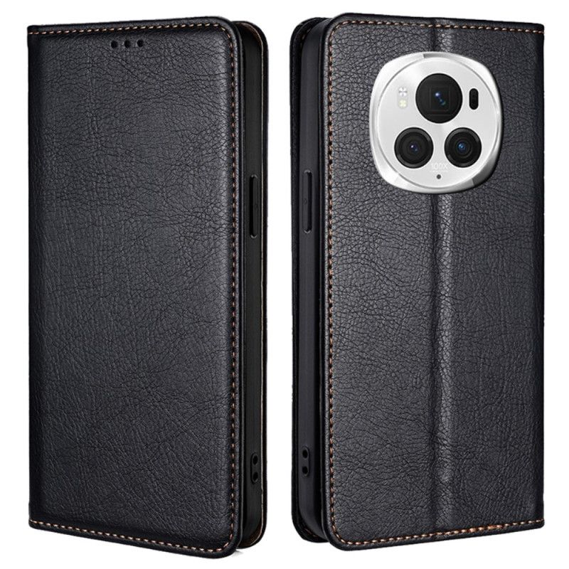 Folio Deksel Honor Magic 6 Pro Skinnimitasjon Beskyttelse Deksel