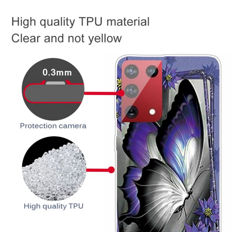Deksel Samsung Galaxy S21 Ultra 5G Kongelig Sommerfugl
