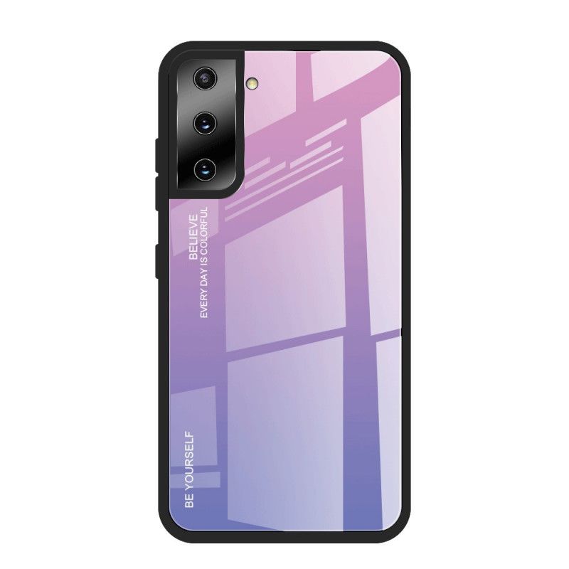 Deksel Samsung Galaxy S21 Ultra 5G Rød Vær Deg Selv Herdet Glass