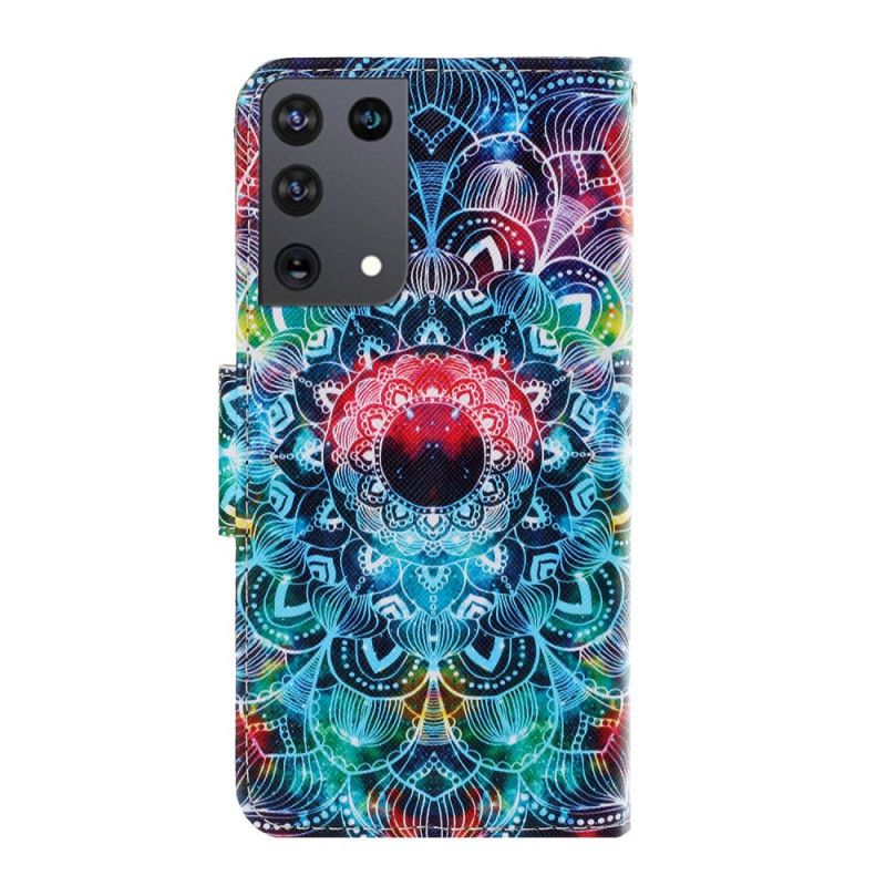 Folio Deksel Samsung Galaxy S21 Ultra 5G Prangende Tanga Mandala