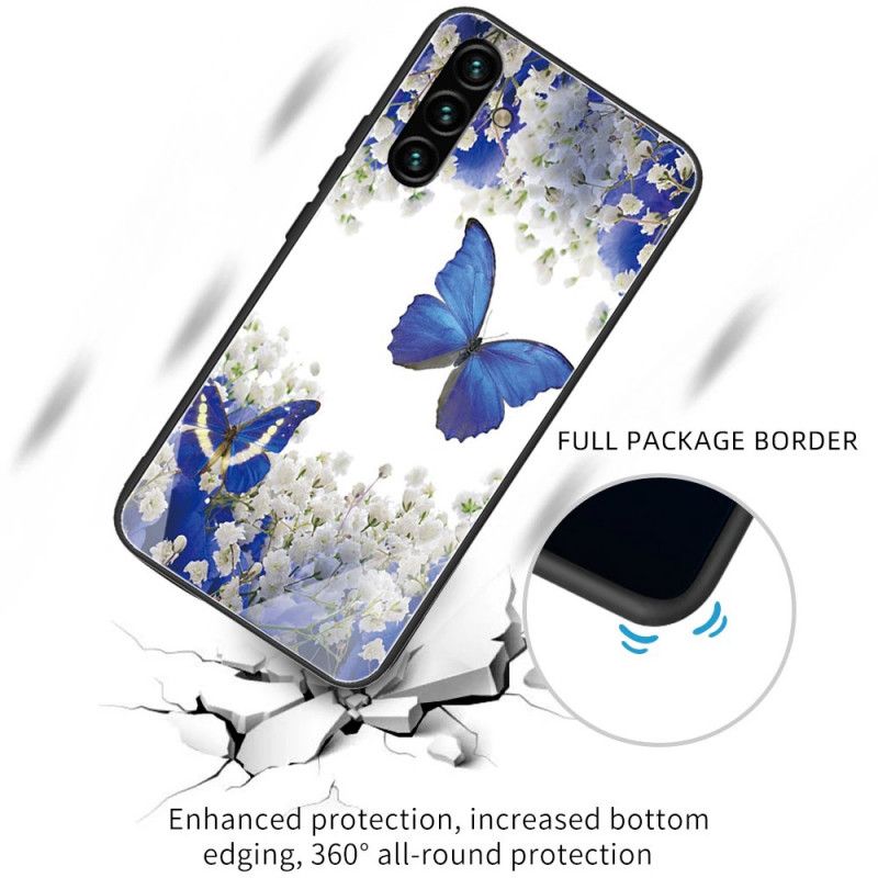 Deksel Samsung Galaxy A13 5g Sommerfugldesign I Herdet Glass