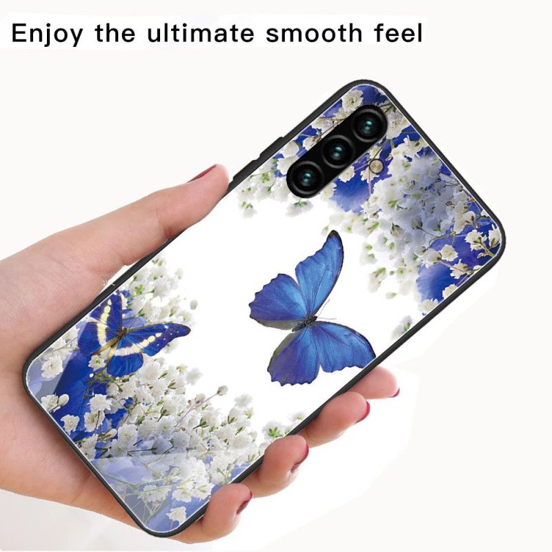 Deksel Samsung Galaxy A13 5g Sommerfugldesign I Herdet Glass