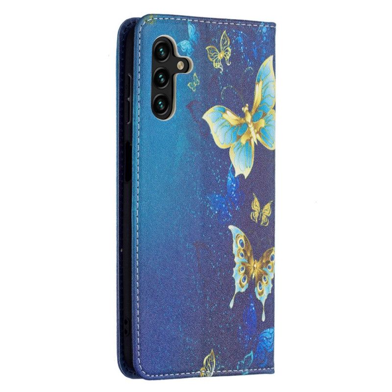 Folio Deksel Samsung Galaxy A13 5g Fargerike Sommerfugler