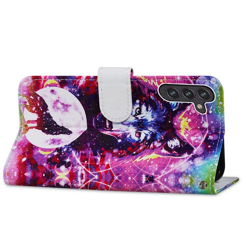 Folio Deksel Samsung Galaxy A13 5g Nydelige Ulver Med Snor
