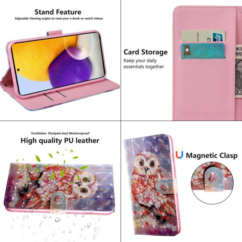 Folio Deksel Samsung Galaxy A13 5g Owl The Painter