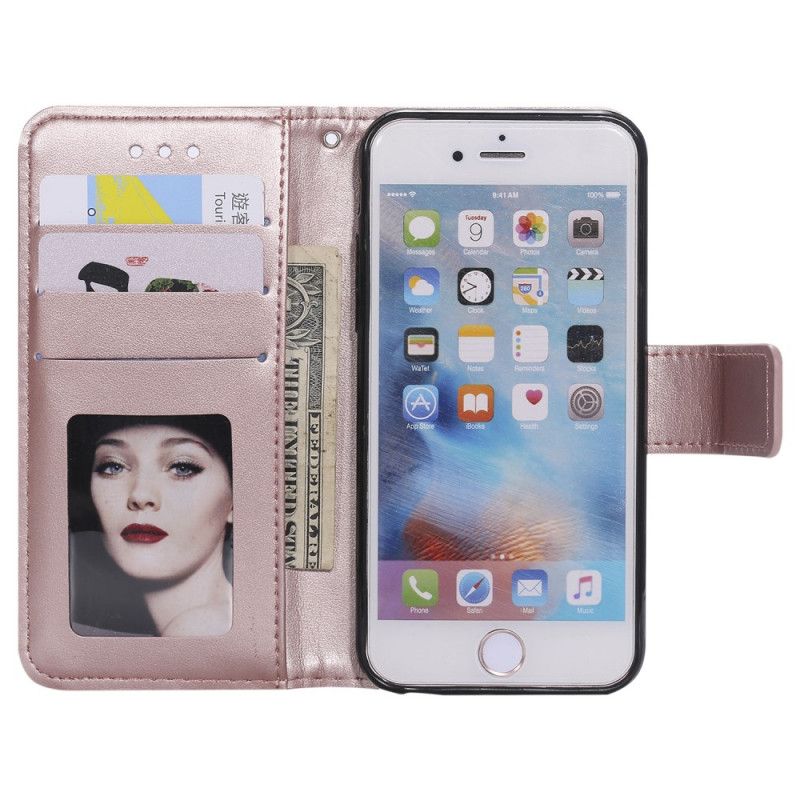 Folio Deksel iPhone 6 / 6S Grå Solmandala