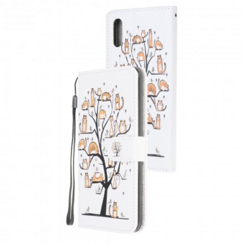 Folio Deksel Samsung Galaxy Xcover 5 Funky Cats Strappy Beskyttelse Deksel