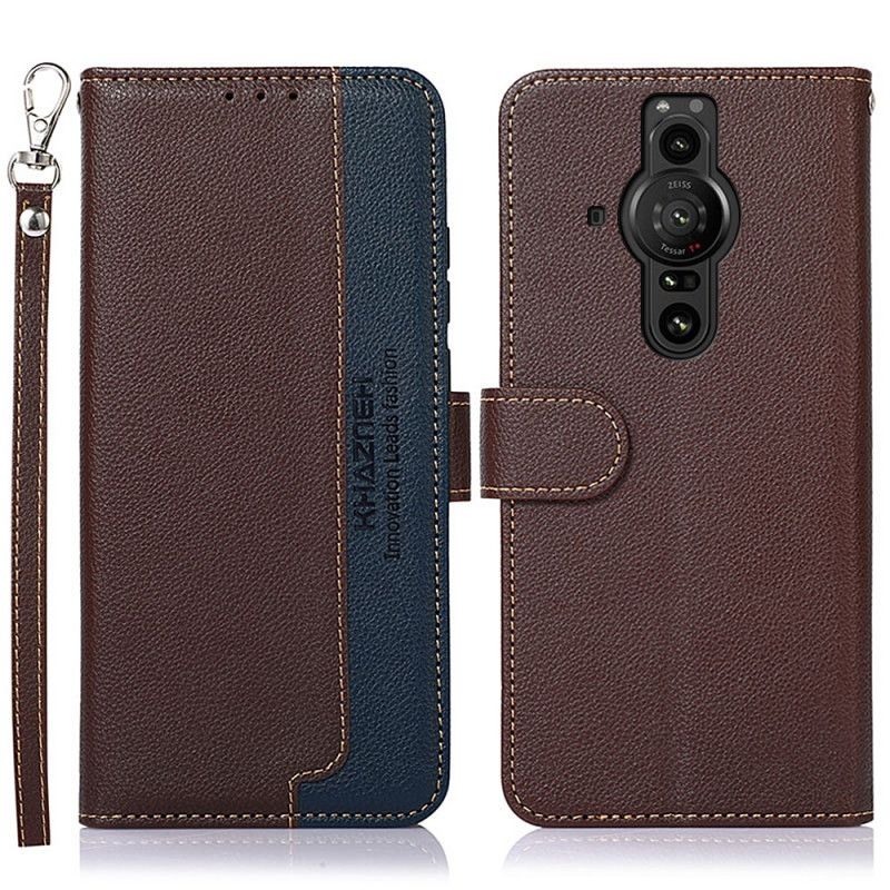 Folio Deksel Sony Xperia Pro-i Litchi Style Rfid Khazneh Beskyttelse Deksel