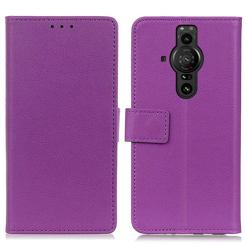 Folio Deksel Til Sony Xperia Pro-i Klassisk Skinneffekt