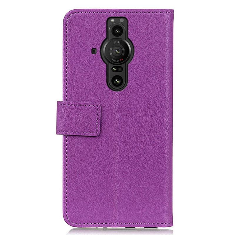 Folio Deksel Til Sony Xperia Pro-i Klassisk Skinneffekt