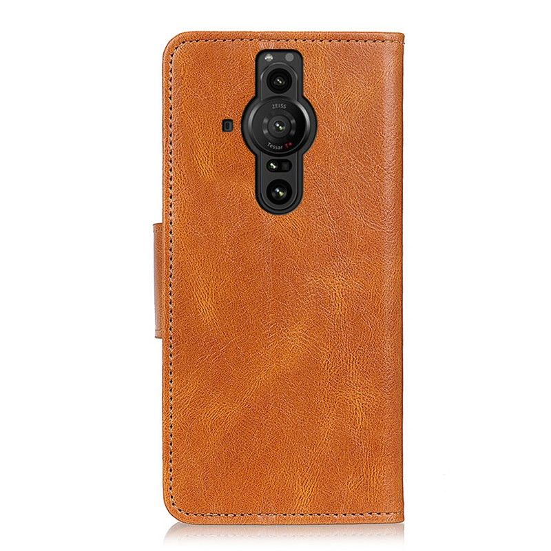 Lærdeksel Folio Deksel Sony Xperia Pro-i Mobildeksel Reversibel Lås Med Læreffekt