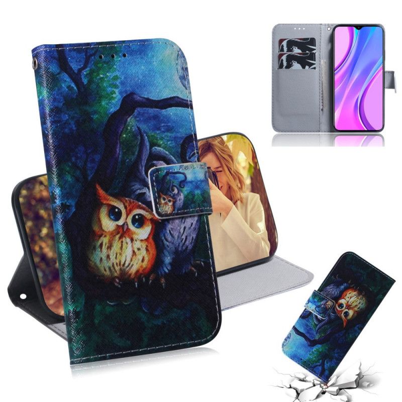 Folio Deksel Xiaomi Redmi 9 Uglemaleri