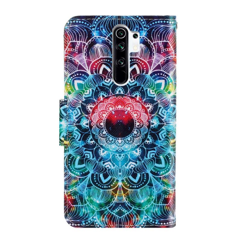 Lærdeksel Folio Deksel Xiaomi Redmi 9 Mobildeksel Prangende Tanga Mandala