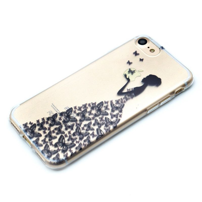 Deksel iPhone 7 / 8 / SE 2 Gjennomsiktig Sommerfuglkjole