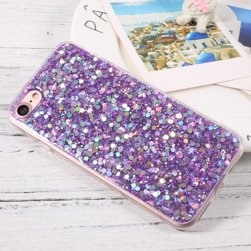 Deksel iPhone 7 / 8 / SE 2 Magenta Premium Glitter