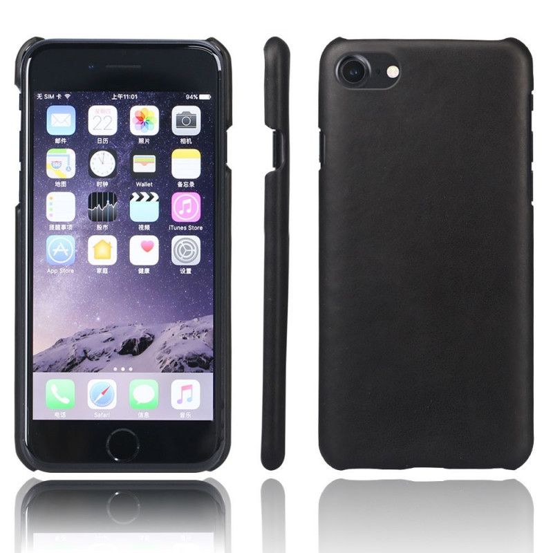 Deksel iPhone 7 / 8 / SE 2 Svart Ksq Skinneffekt