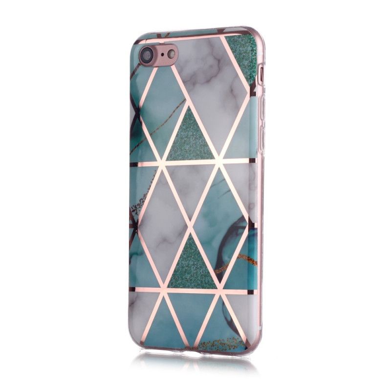Deksel iPhone 7 / 8 / SE 2 Svart Marmorfarget Geometri Beskyttelse