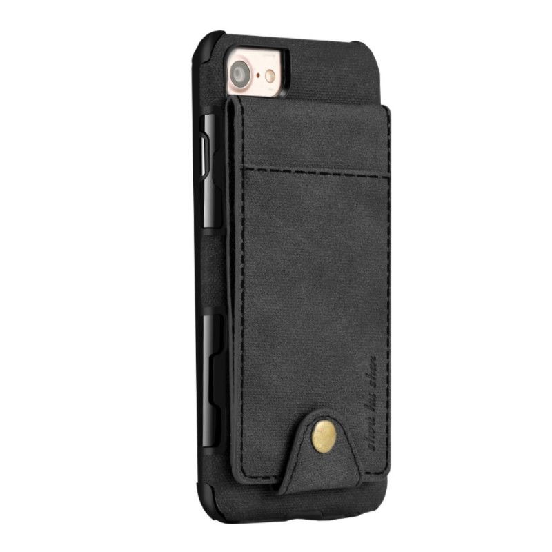 Deksel iPhone 7 / 8 / SE 2 Svart Sammenleggbar Kortholder