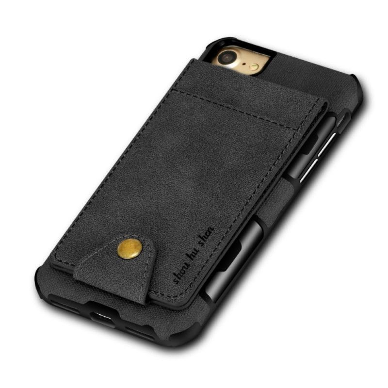 Deksel iPhone 7 / 8 / SE 2 Svart Sammenleggbar Kortholder
