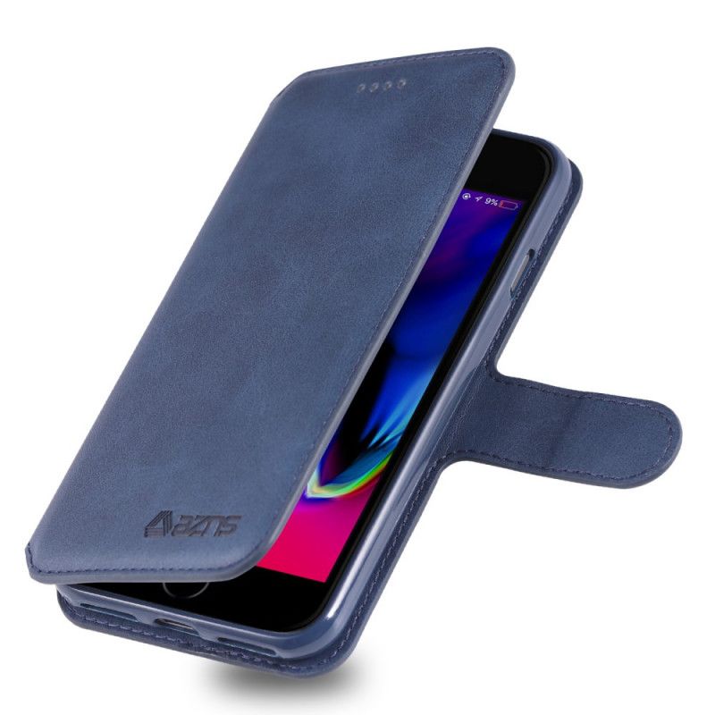 Folio Deksel iPhone 7 / 8 / SE 2 Svart Læreffekt Azns