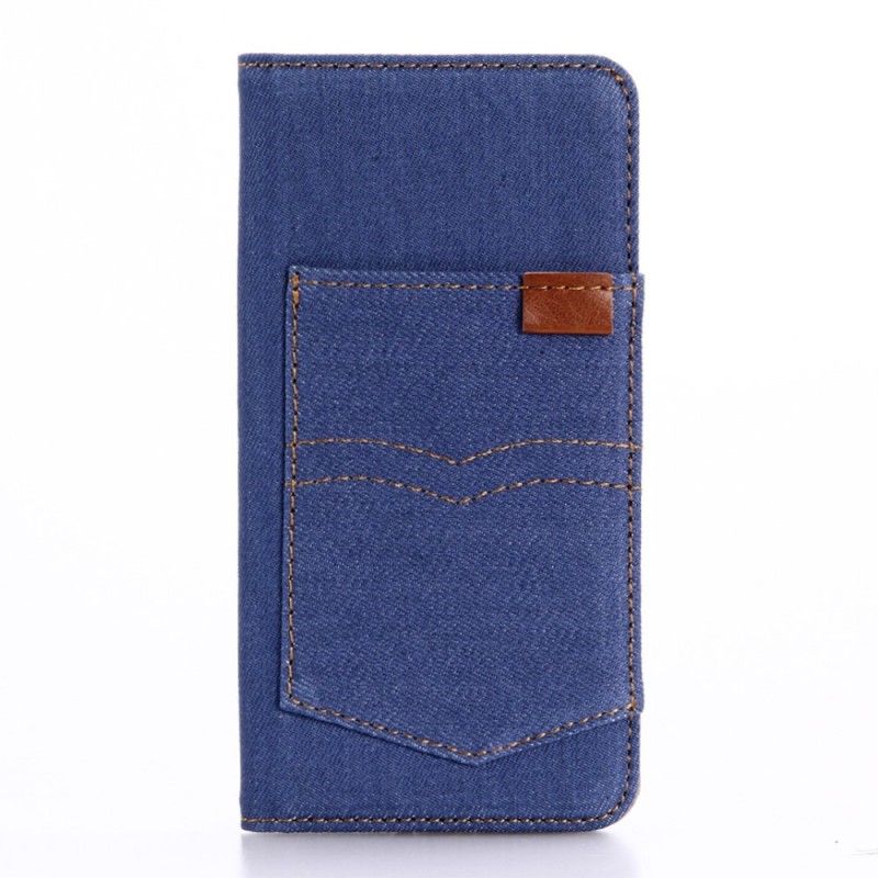 Lærdeksel Folio Deksel iPhone 7 / 8 / SE 2 Svart Klassiske Jeans