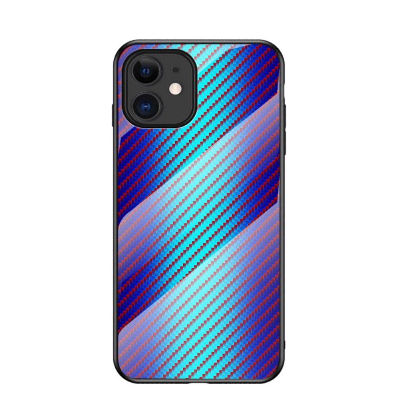 Deksel iPhone 12 Mini Svart Herdet Glass I Karbonfiber Beskyttelse