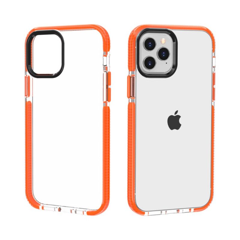 Deksel iPhone 12 Mini Svart Mobildeksel Gjennomsiktige Silikonkanter