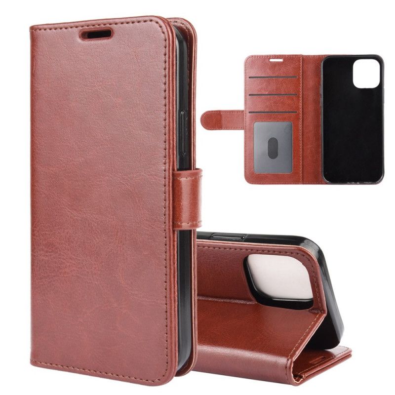Folio Deksel iPhone 12 Mini Svart Skinnstil