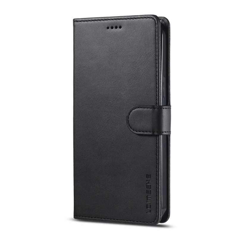 Lærdeksel Folio Deksel iPhone 12 Mini Svart Mobildeksel Lc.Imeeke Skinneffekt