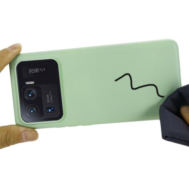 Deksel Xiaomi Mi 11 Ultra Flytende Silikon Med Snor Beskyttelse Deksel