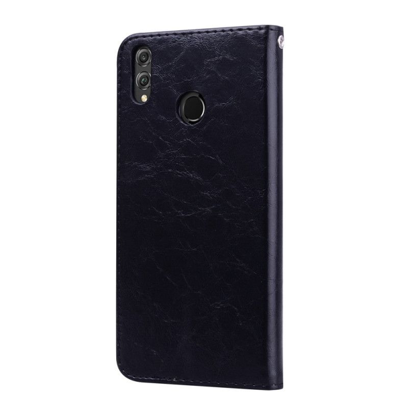 Folio Deksel Honor 8X Svart Hatprins Vintage Oljevoks