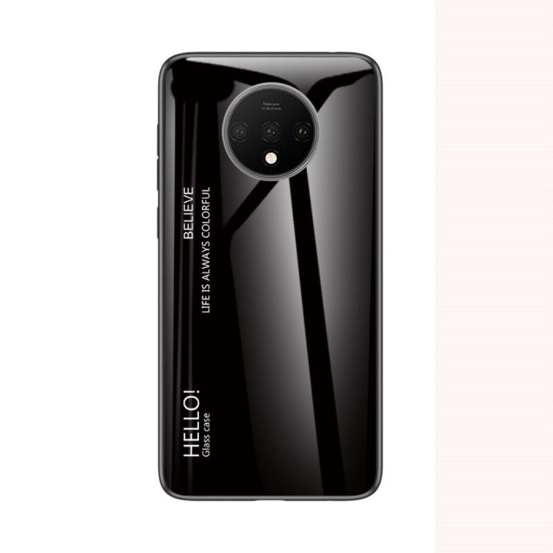 Deksel for OnePlus 7T Hvit Hei Herdet Glass