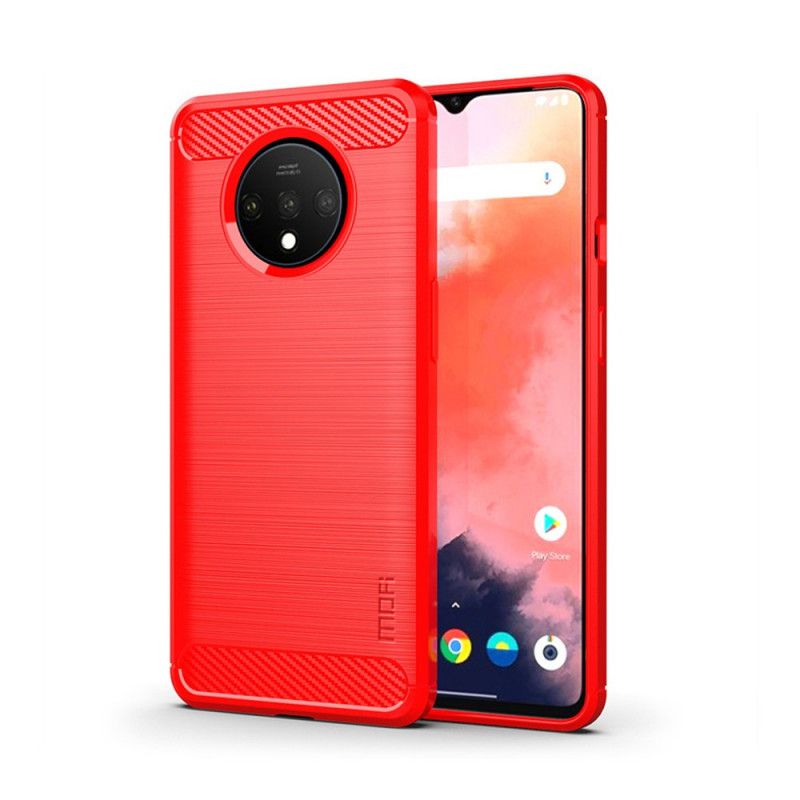 Deksel OnePlus 7T Svart Mobildeksel Mofi Børstet Karbonfiber