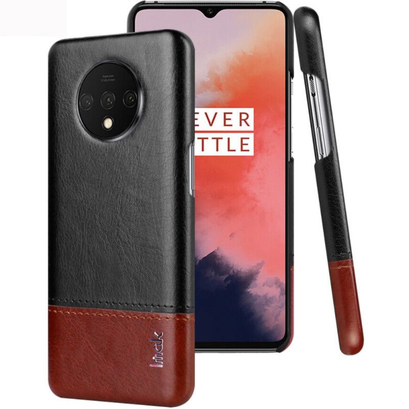 Deksel OnePlus 7T Svart Skinneffekt I Imak Ruiyi-Serien