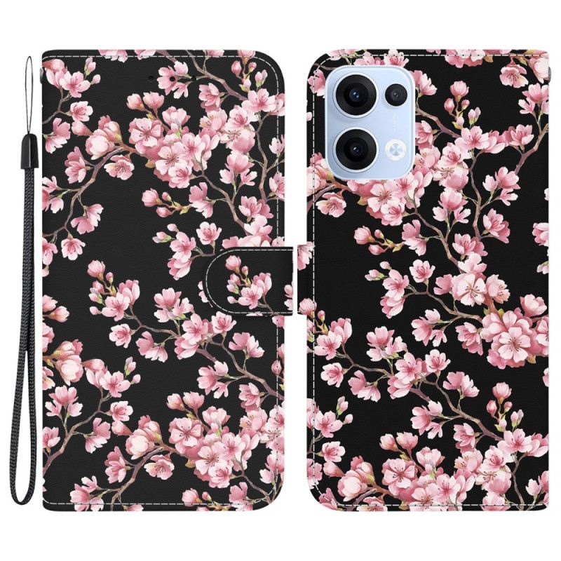 Folio Deksel Oppo Reno 13 5g Plommeblomster