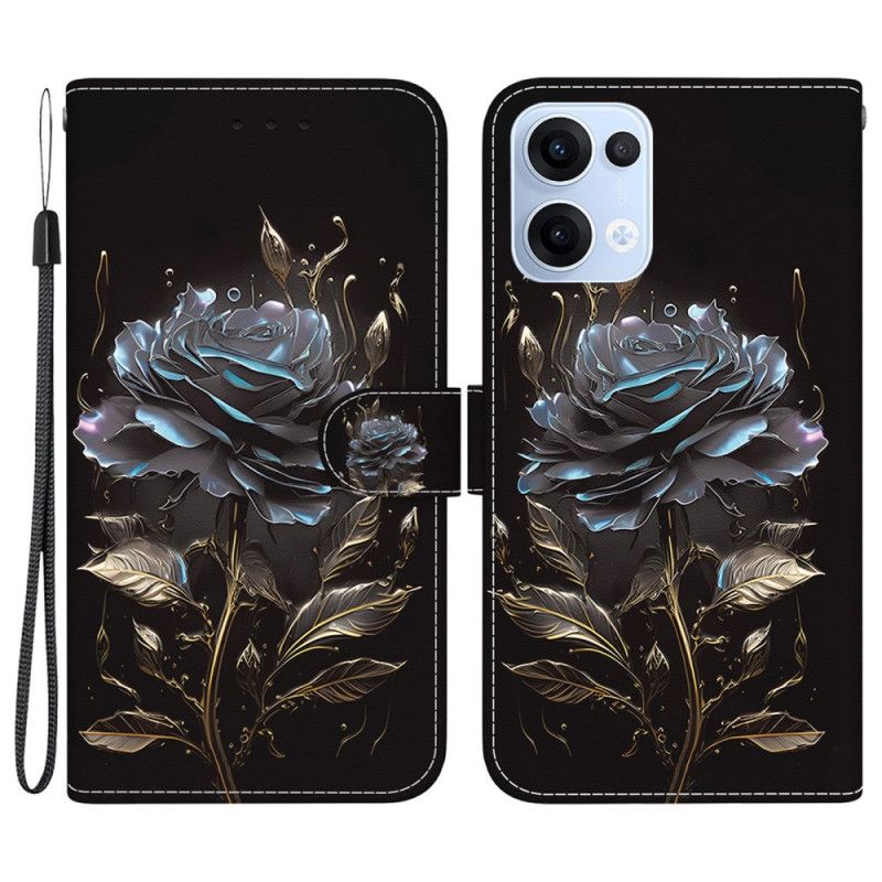 Folio Deksel Oppo Reno 13 5g Svart Rose