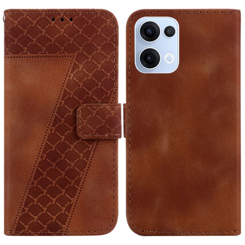 Lærdeksel Folio Deksel Oppo Reno 13 5g Mobildeksel Design 7