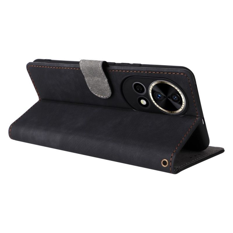 Folio Deksel Huawei Nova 13 Lommebok Med Rfid-effekt I Semsket Skinn Beskyttelse Deksel