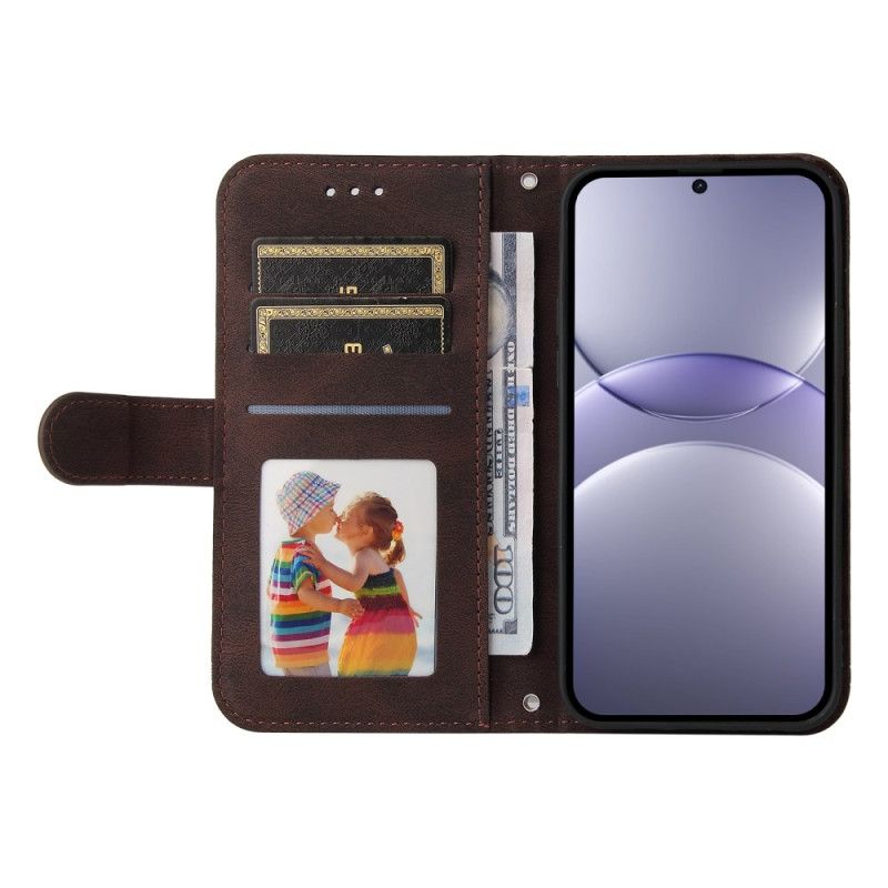 Lærdeksel Folio Deksel Huawei Nova 13 Mobildeksel Vintage Nagle Og Stropp