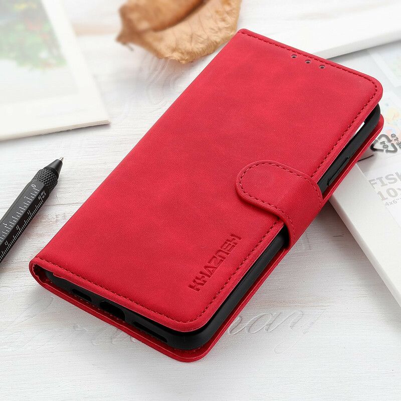 Folio Deksel Google Pixel 5a 5g Mate Leather Effect Vintage Khazneh Beskyttelse Deksel