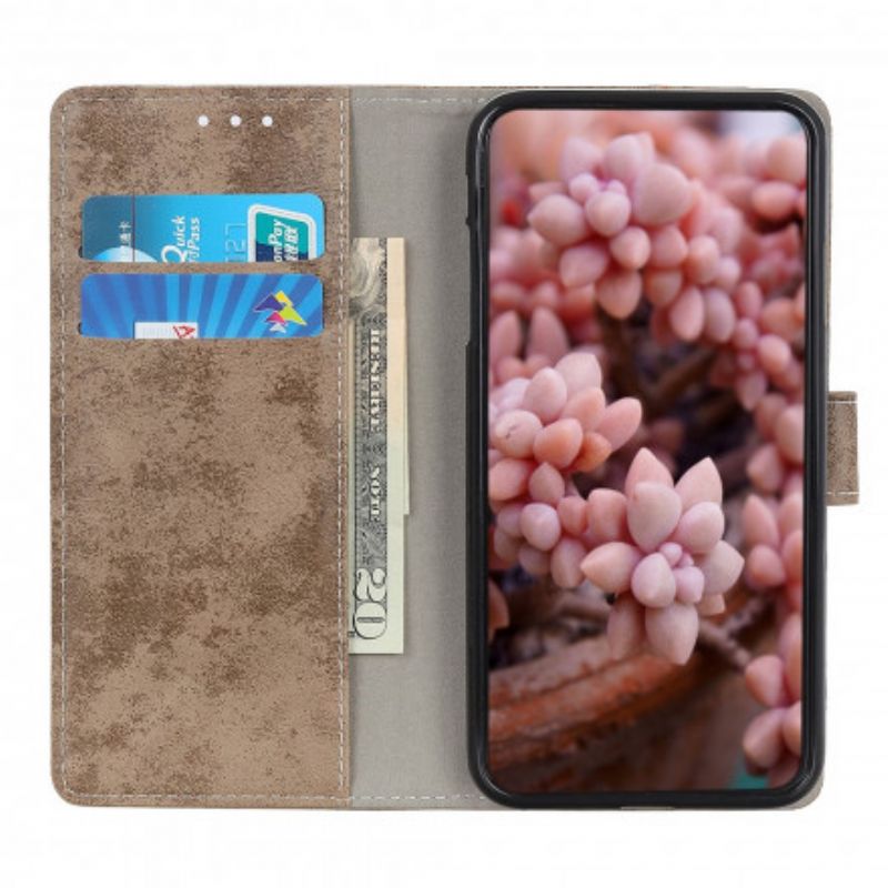 Folio Deksel Oneplus Nord Ce 5g Vintage Kunstskinn